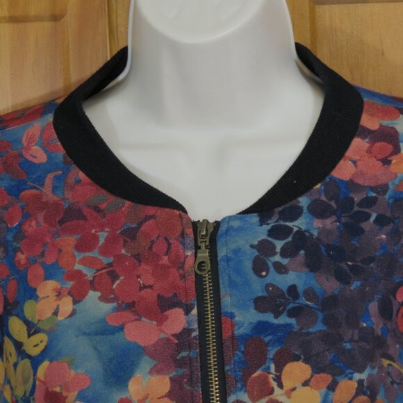 Clotheshead Multicolored Bomber Jacket Full Zip Lined Size Large - Picture 2 of 12